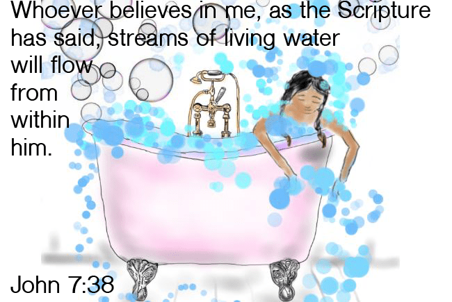 Whoever believes in me as the scripture has said, streams of living water will flow from within him.
